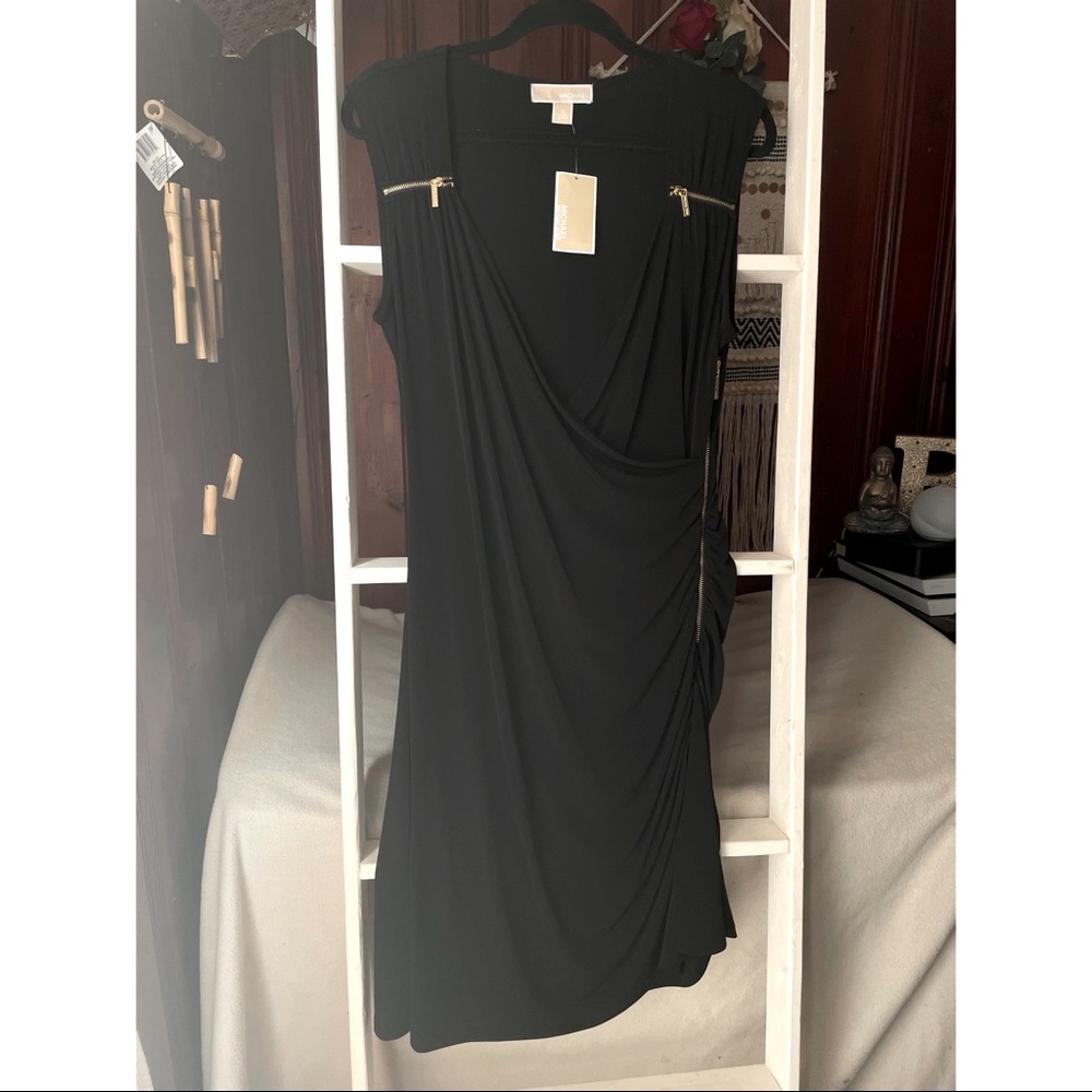 Michael Kors Black Dress with gold zipper